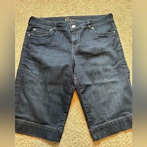 KUT  plus size jean Bermuda shorts